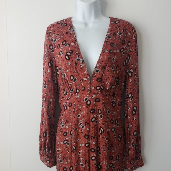 Free People womens Floral Some Like it Hot Jumpsuit size 4 boho - Picture 3 of 9